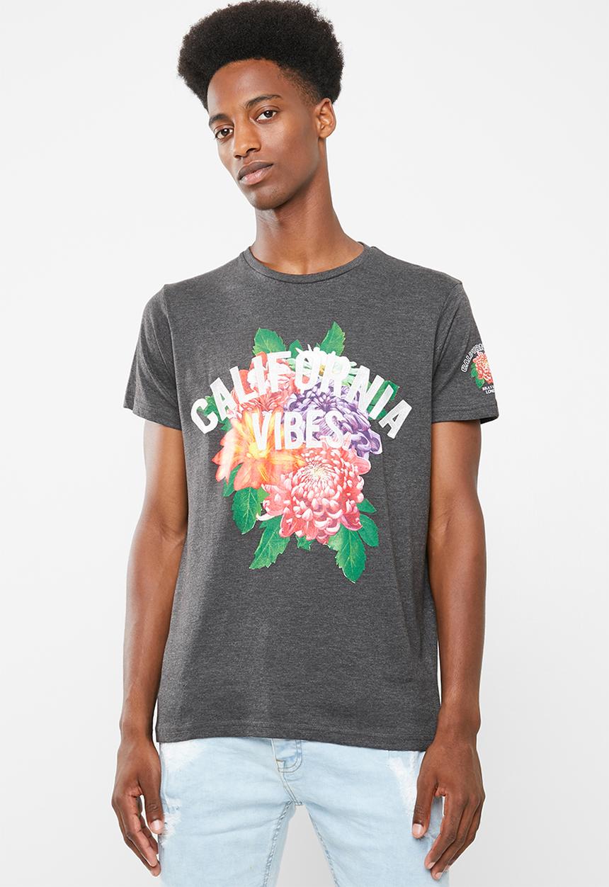 Brave Soul - Tap sell short sleeve tee - charcoal