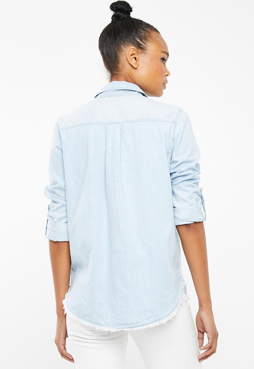 Revenge - Pearl denim shirt - blue