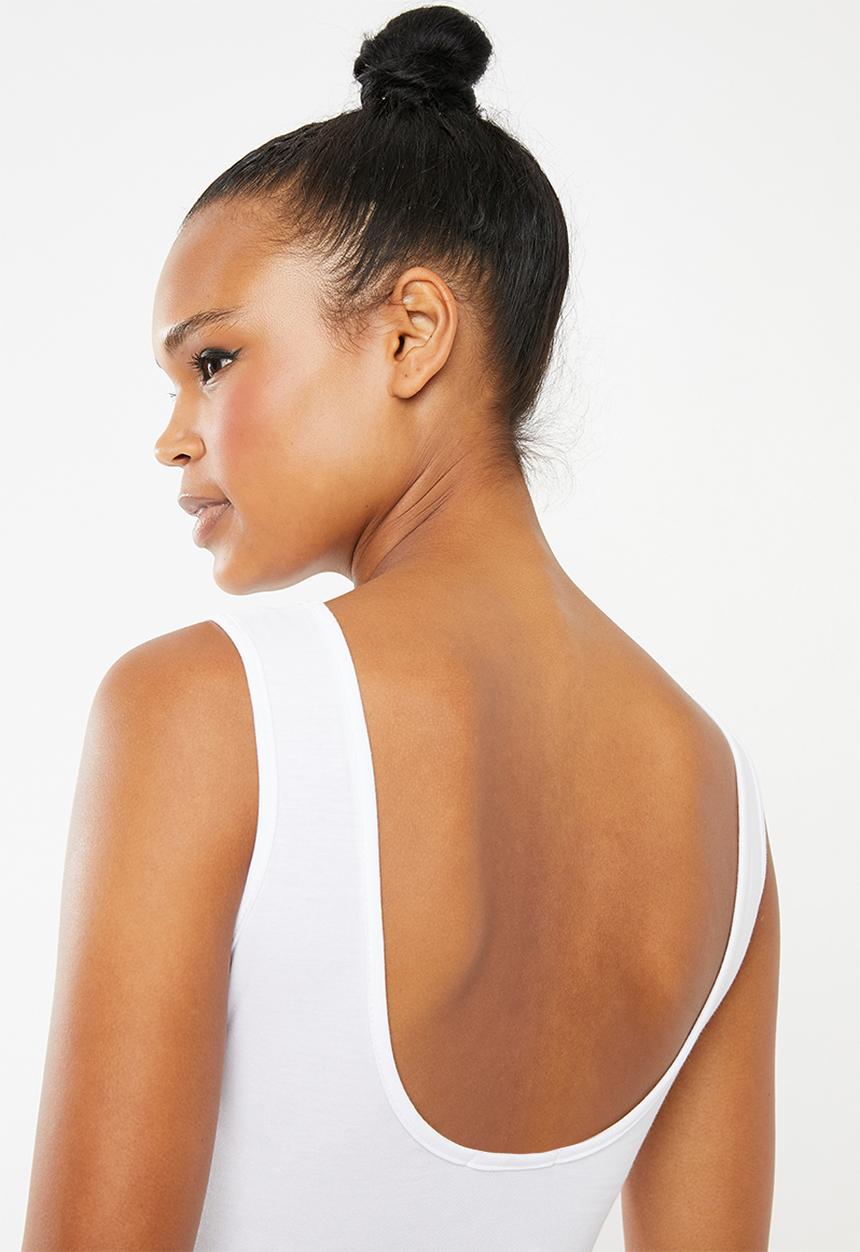 Superbalist - Bodysuit with low back - white
