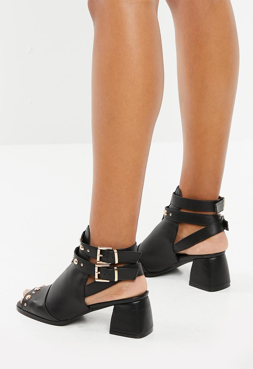Truffle - Studded heel - black