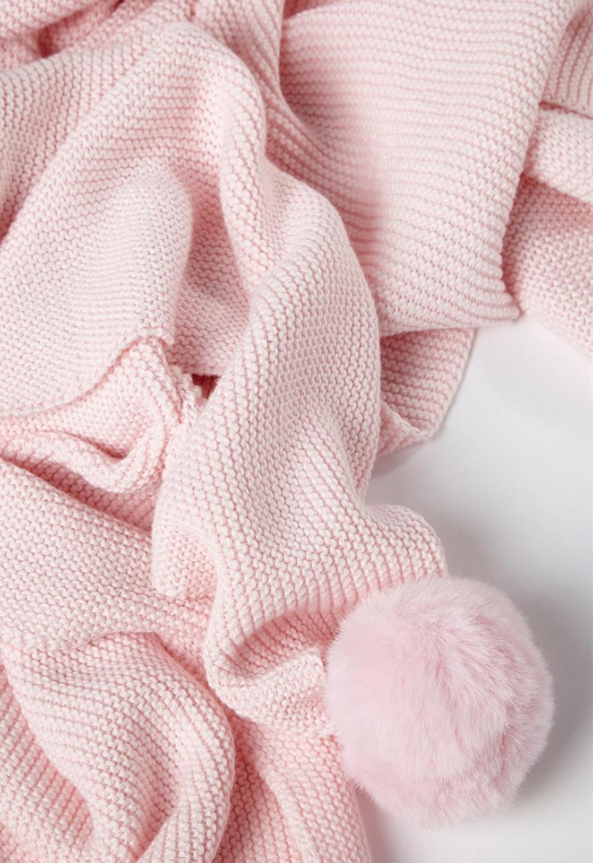Cotton On - Cotton knit blanket - pink