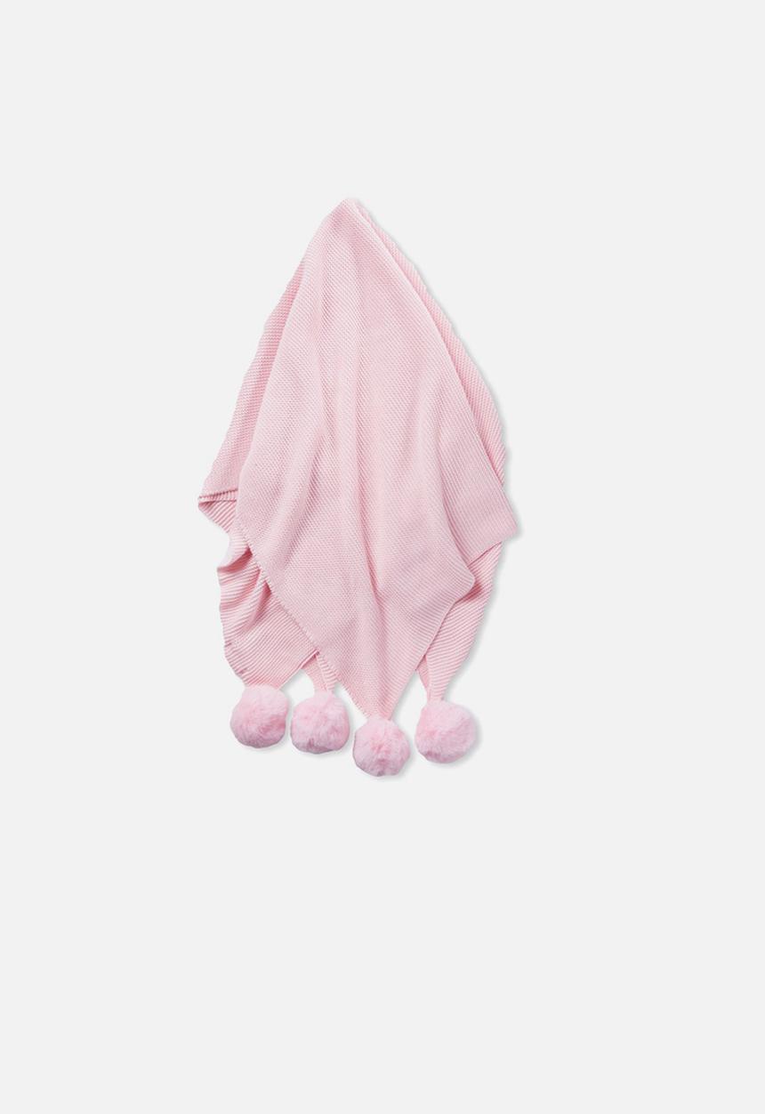 Cotton On - Cotton knit blanket - pink