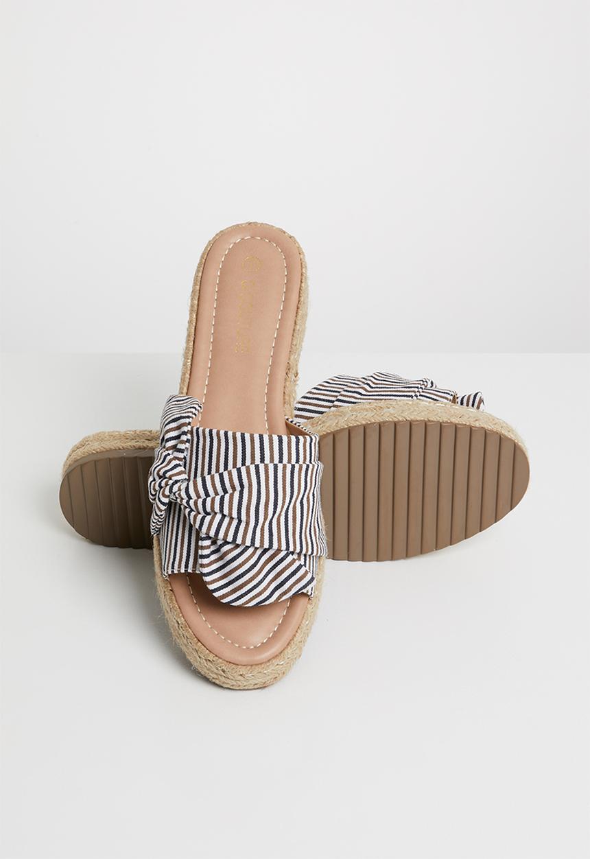 G Couture - Knot detail espadrille sandals - neutral