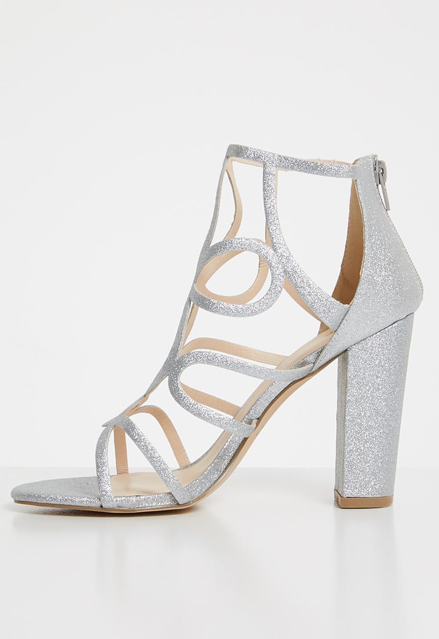 Plum - Cut-out heels - silver
