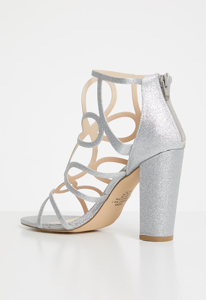 Plum - Cut-out heels - silver