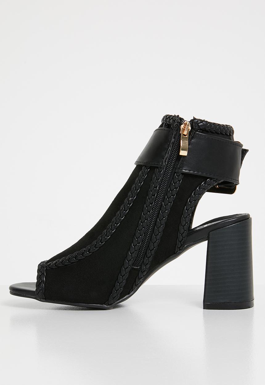 Jada - Buckle detail slingback heels - black