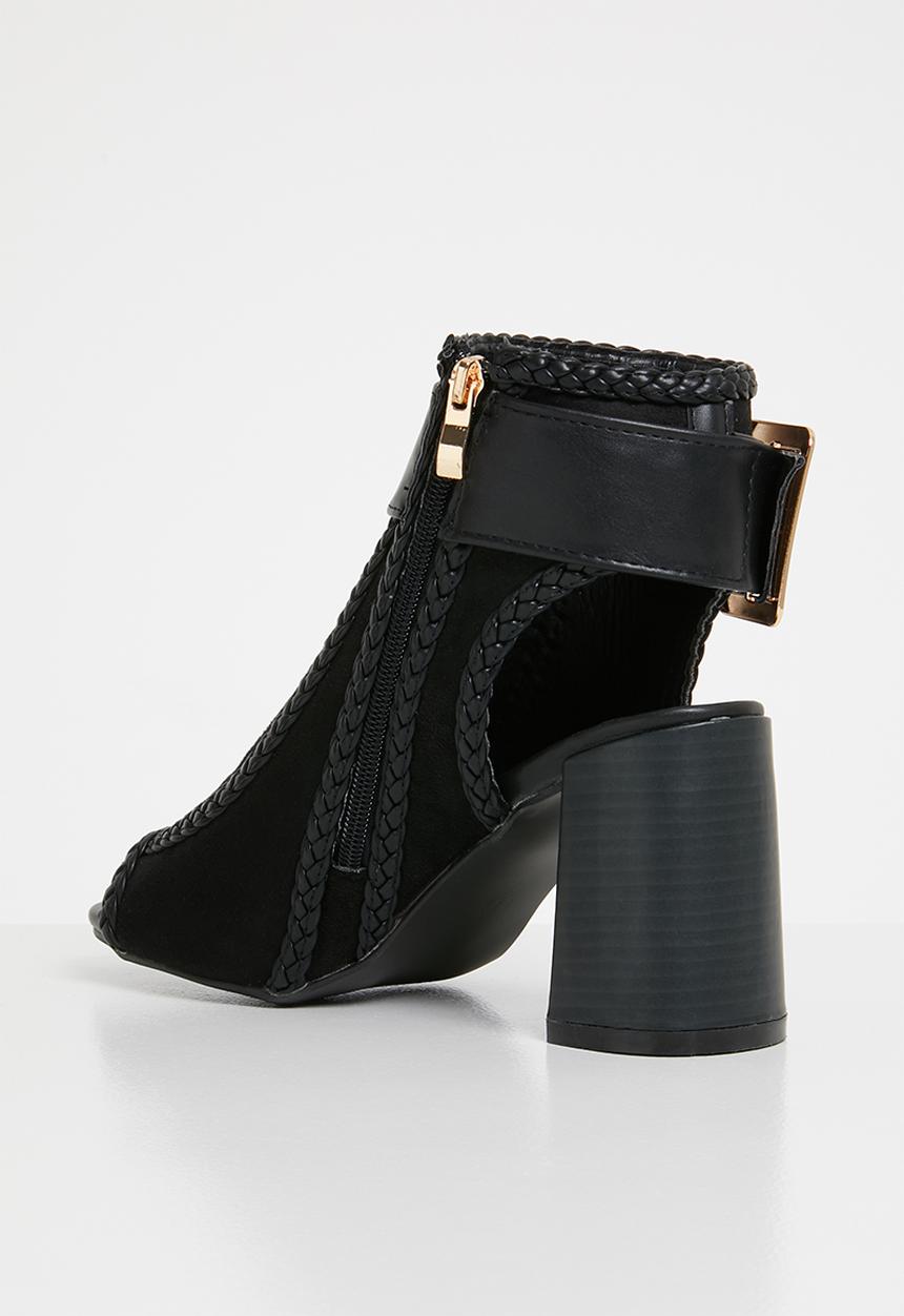 Jada - Buckle detail slingback heels - black