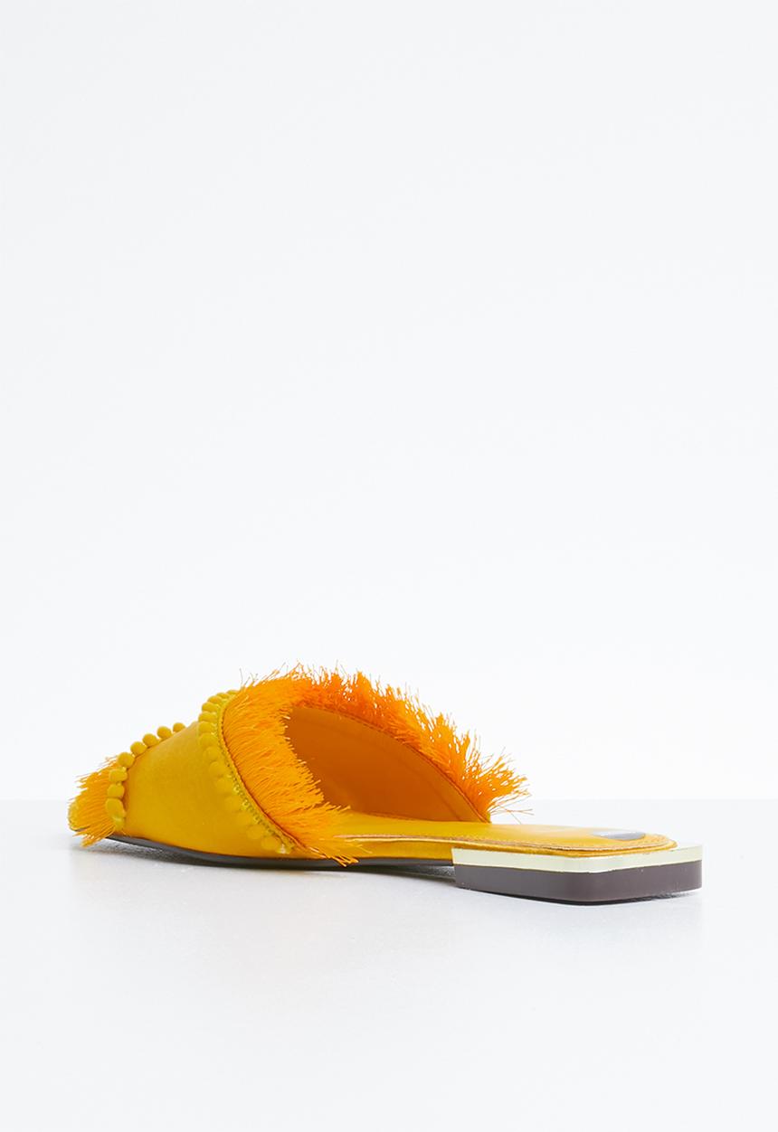 Dolce Vita - Fringe detail mules - yellow