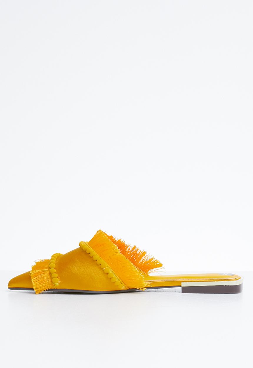 Dolce Vita - Fringe detail mules - yellow