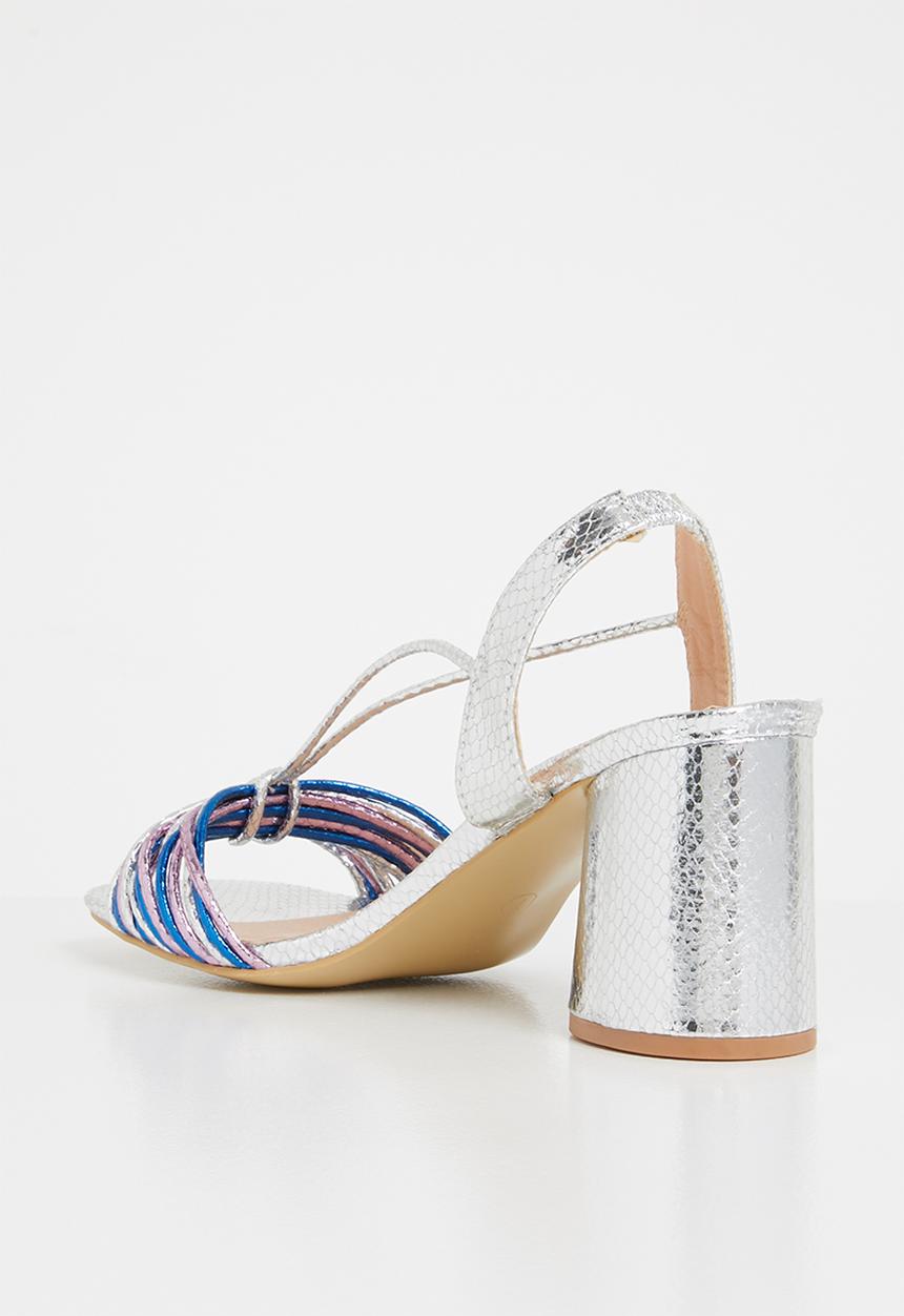 Jada - Metallic strappy heel - silver