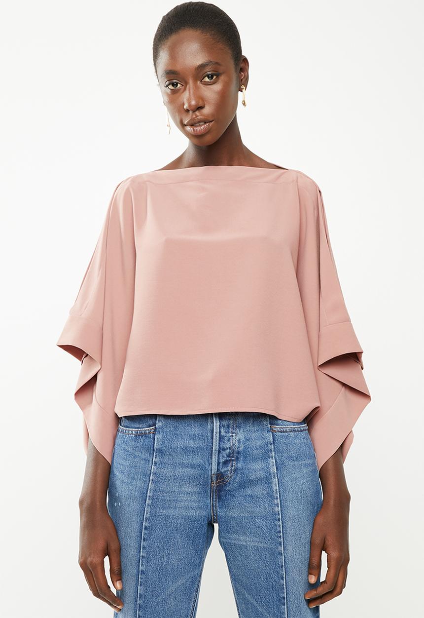 Superbalist - Cold shoulder scarf top - pink 