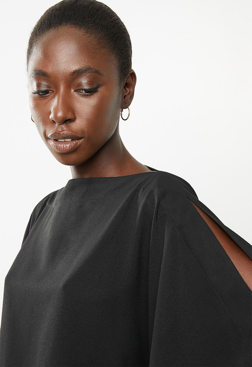 Superbalist - Cold shoulder scarf top - black
