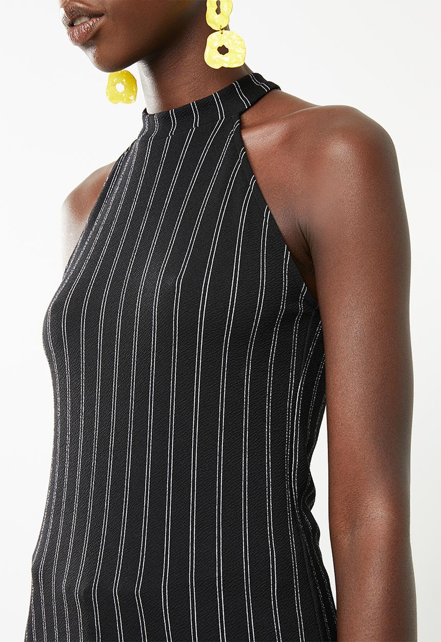 Superbalist - Cut away knit top - black stripe