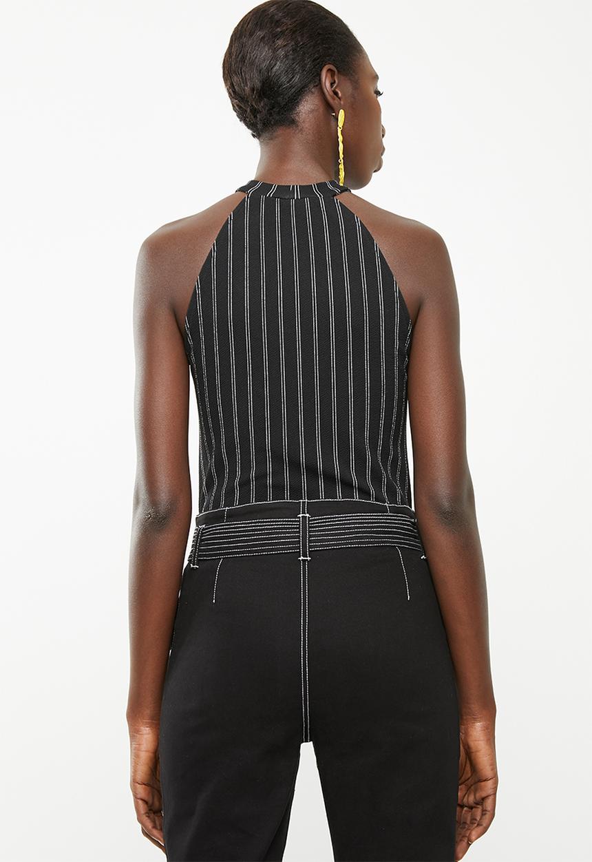 Superbalist - Cut away knit top - black stripe