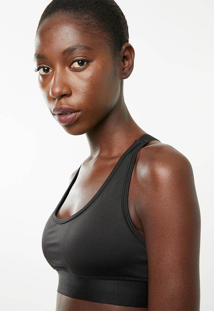 Superbalist - Scoop neck sport bra 2 pack - grey & black