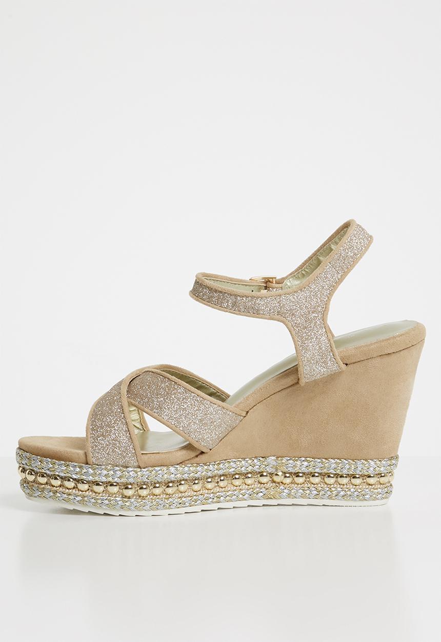 Miss Black - Jaiden wedges - beige