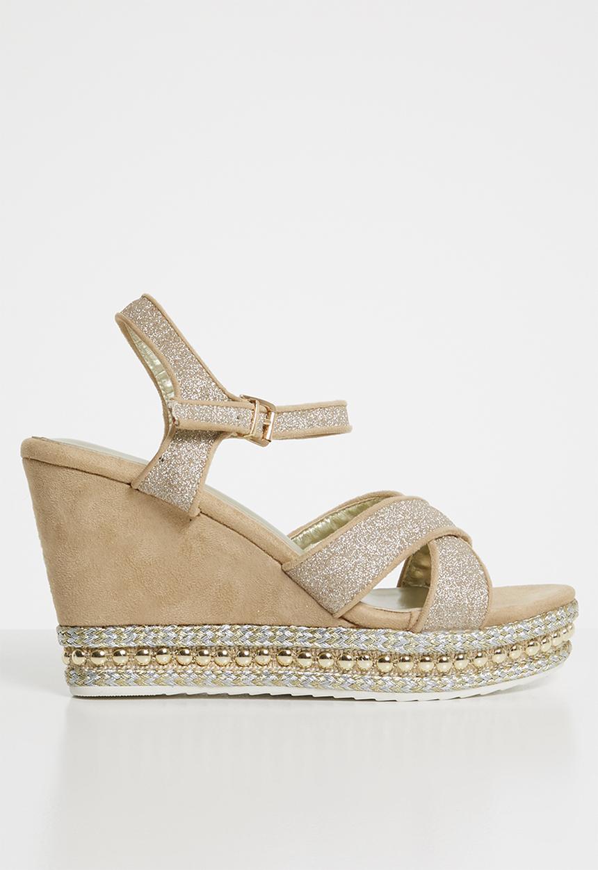 Miss Black - Jaiden wedges - beige