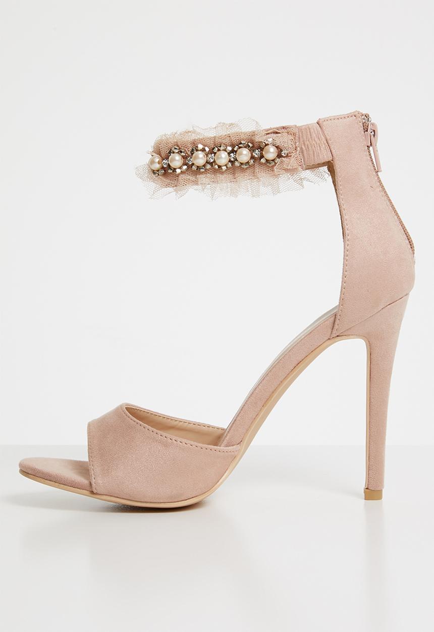 Miss Black - Moore open toe heels - pale pink