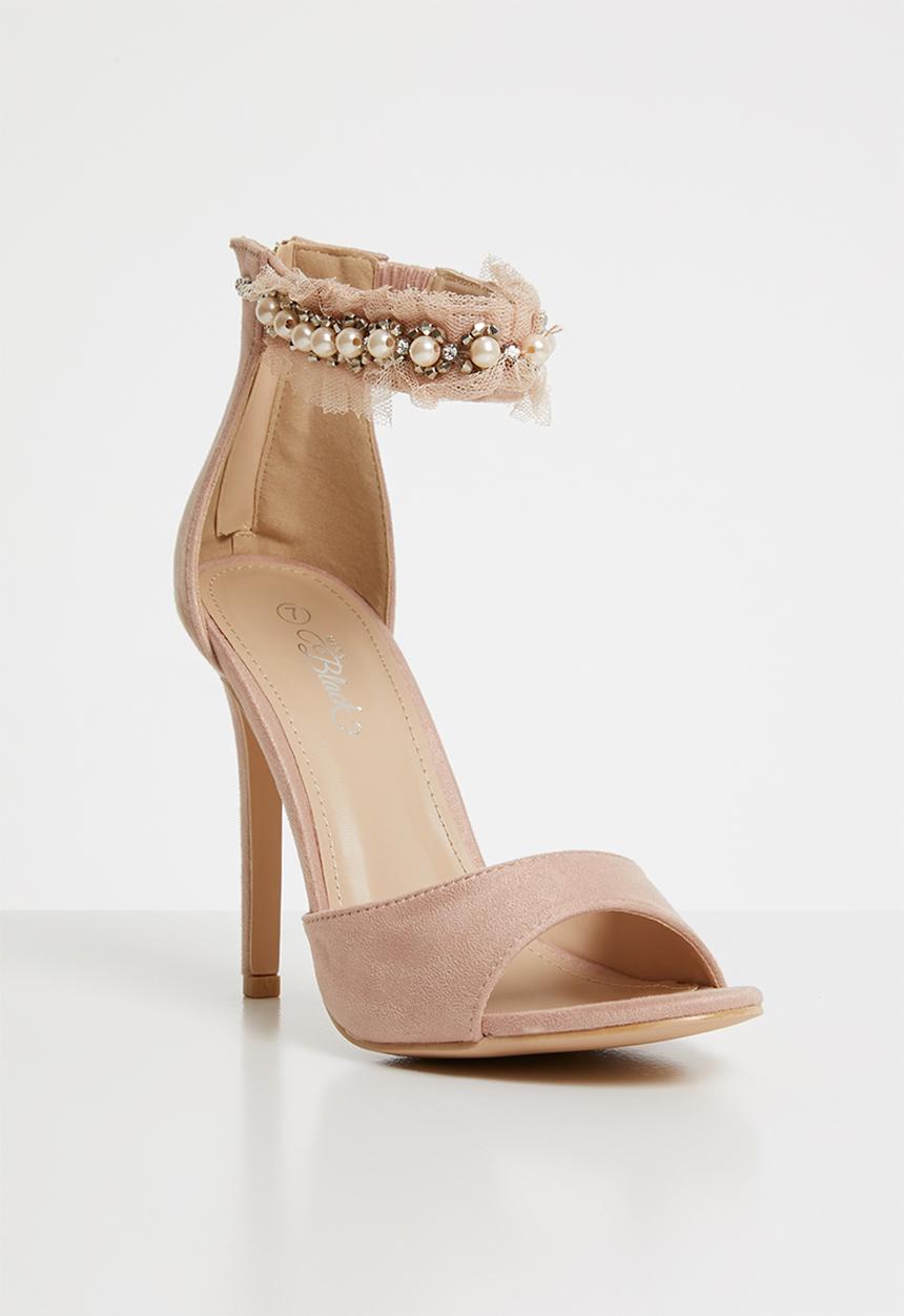Miss Black - Moore open toe heels - pale pink