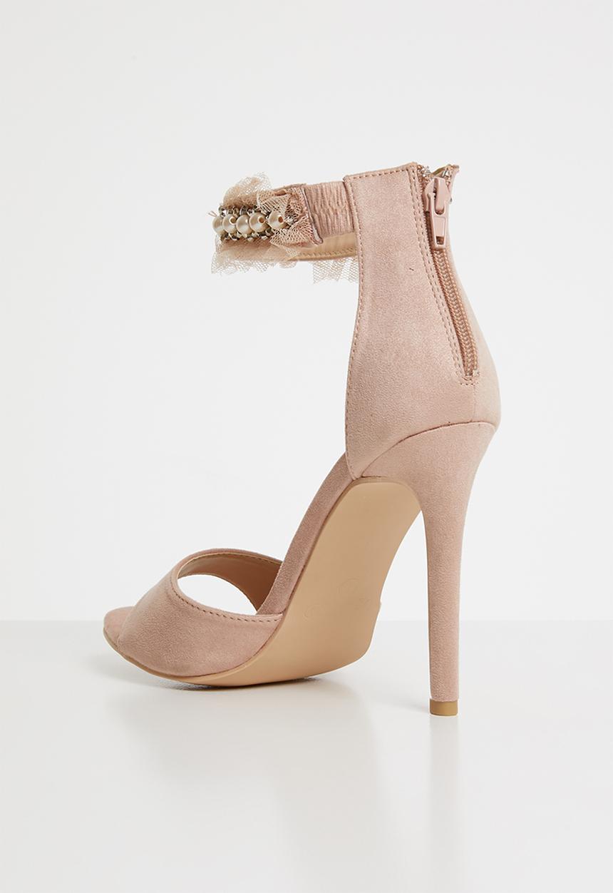Miss Black - Moore open toe heels - pale pink