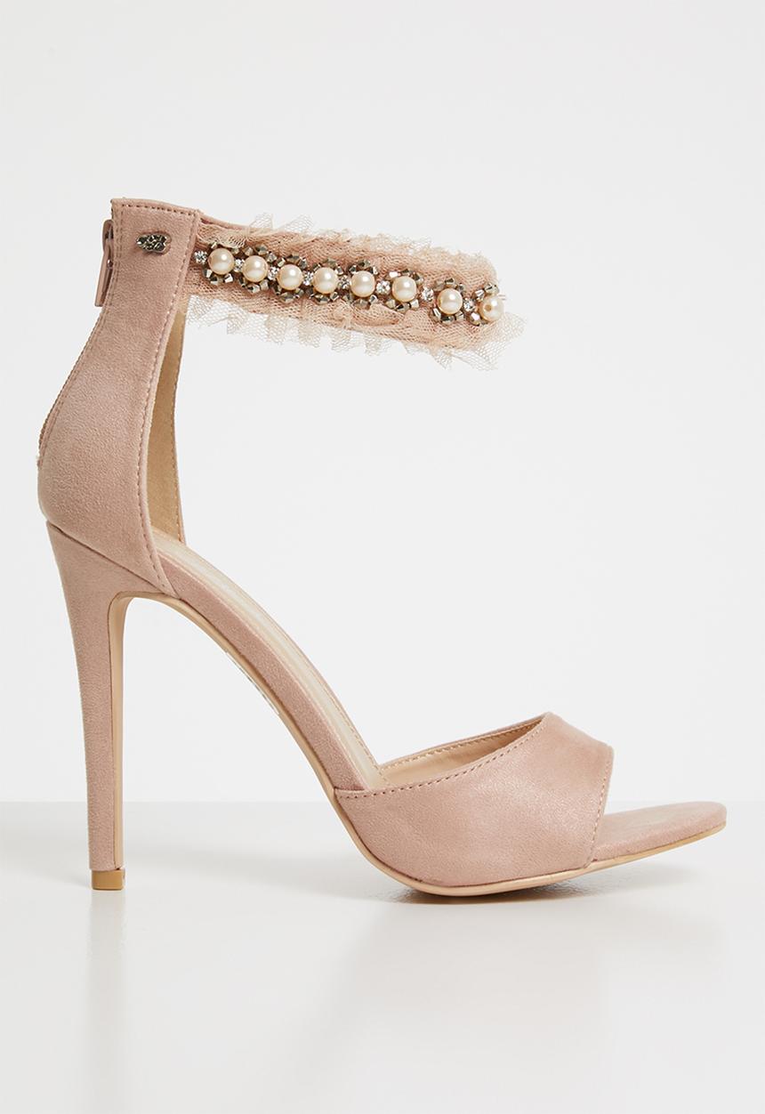 Miss Black - Moore open toe heels - pale pink