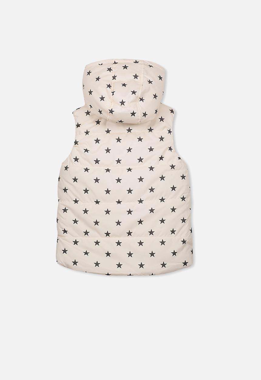 Cotton On - Kids rose reversible puffer - cream & black 