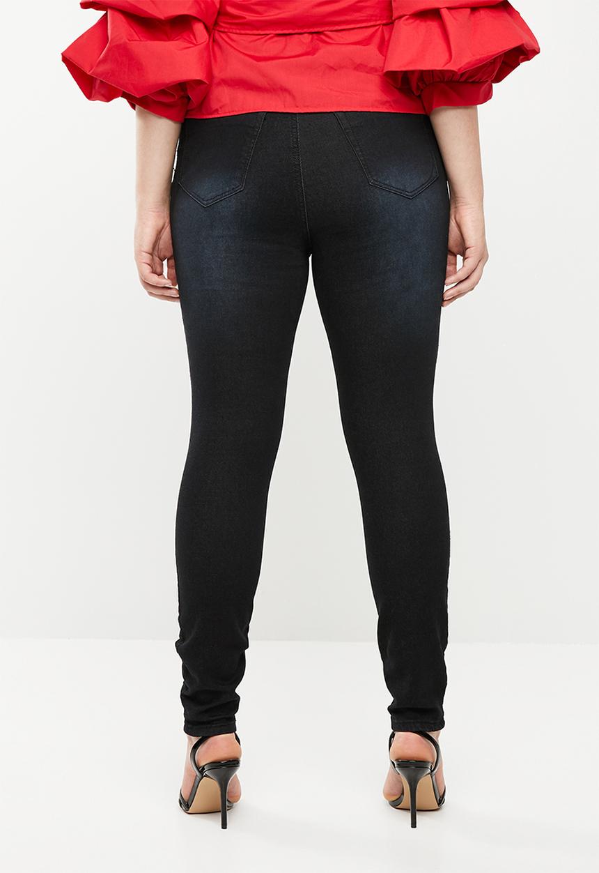Brave Soul - Plus size Alice 5-pocket jeans - black