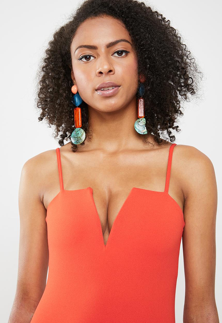 SISSY BOY - V-wire basic club dress - orange