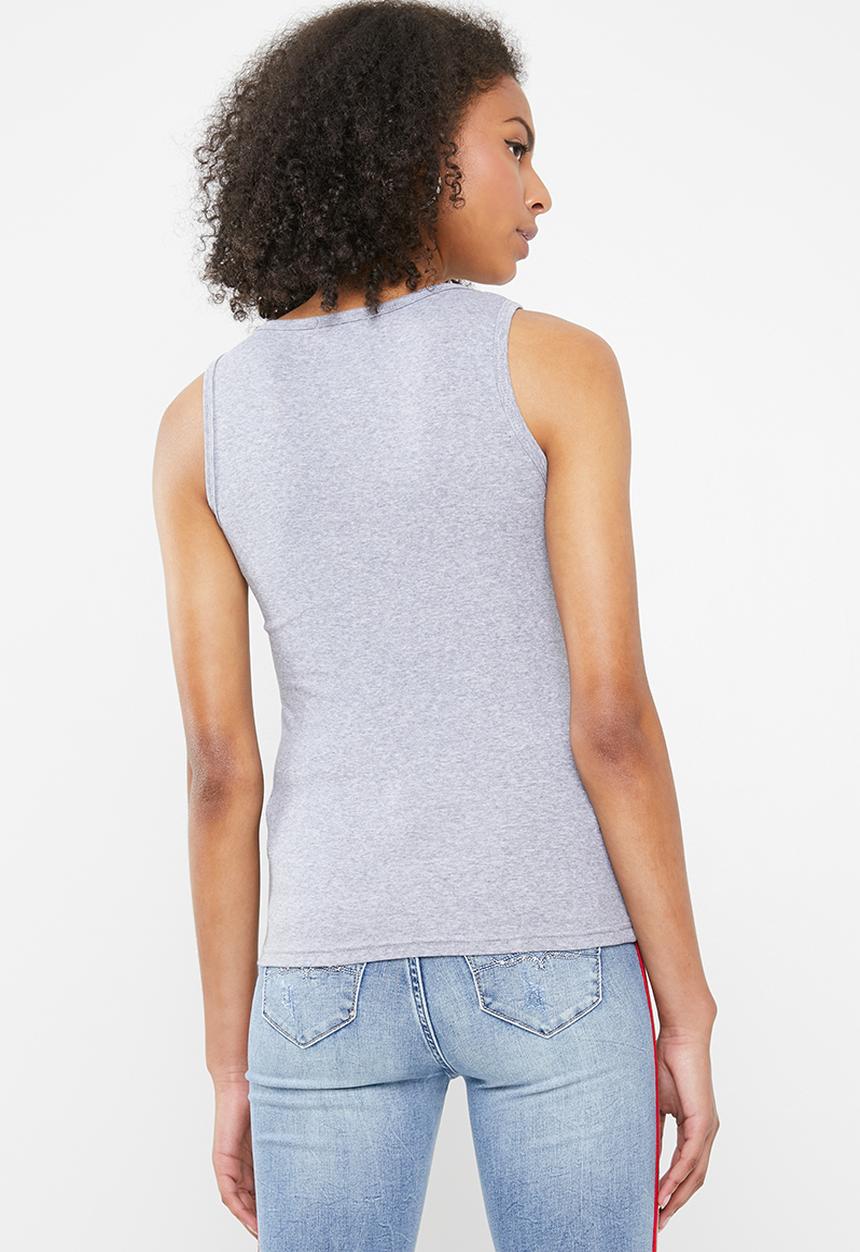 SISSY BOY - Vest with bling detail - grey 