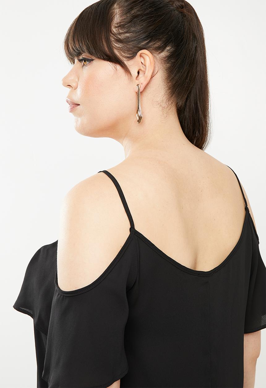 STYLE REPUBLIC PLUS - Cold shoulder tunic - black