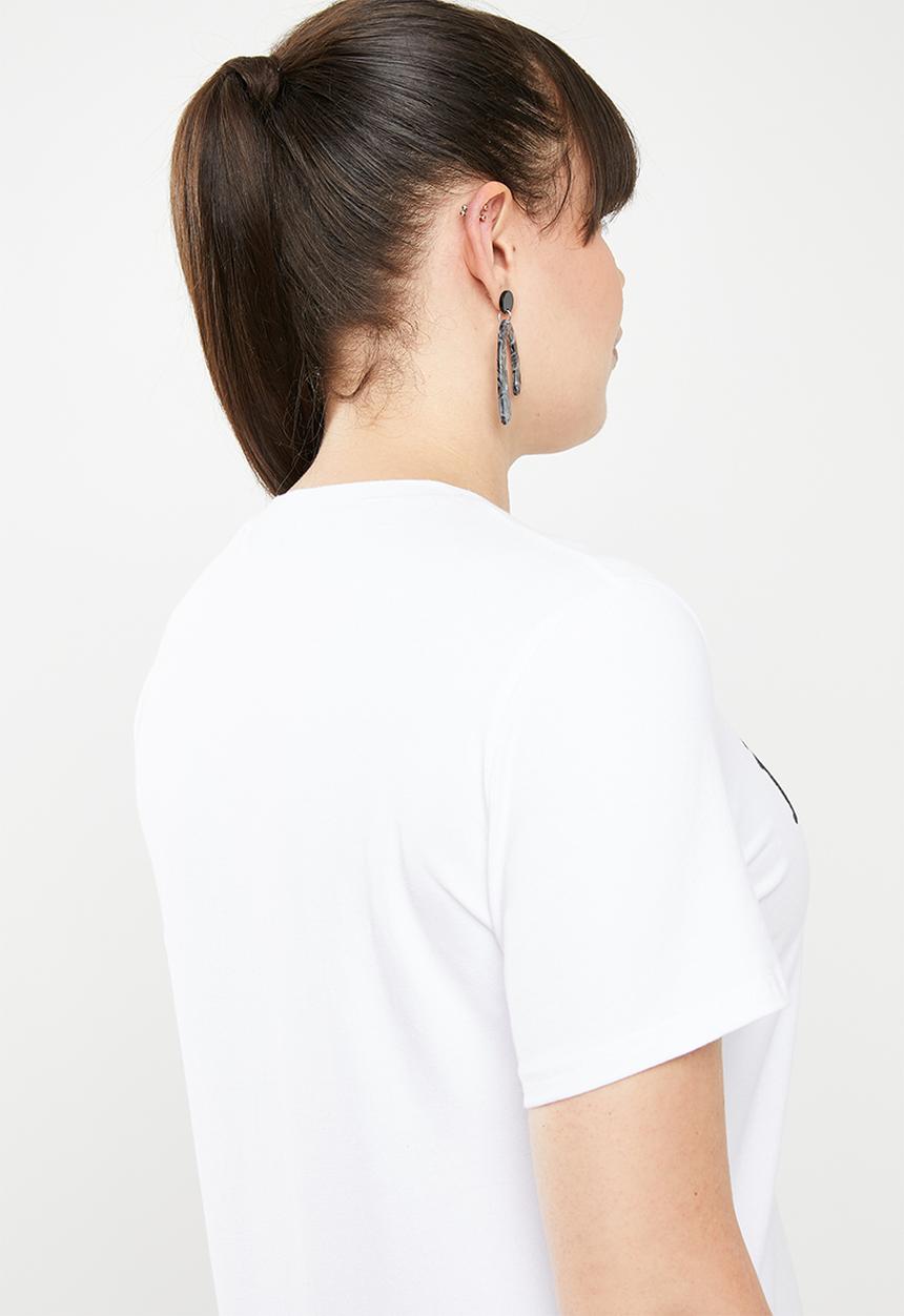 STYLE REPUBLIC PLUS - J'adore T-shirt - white & black