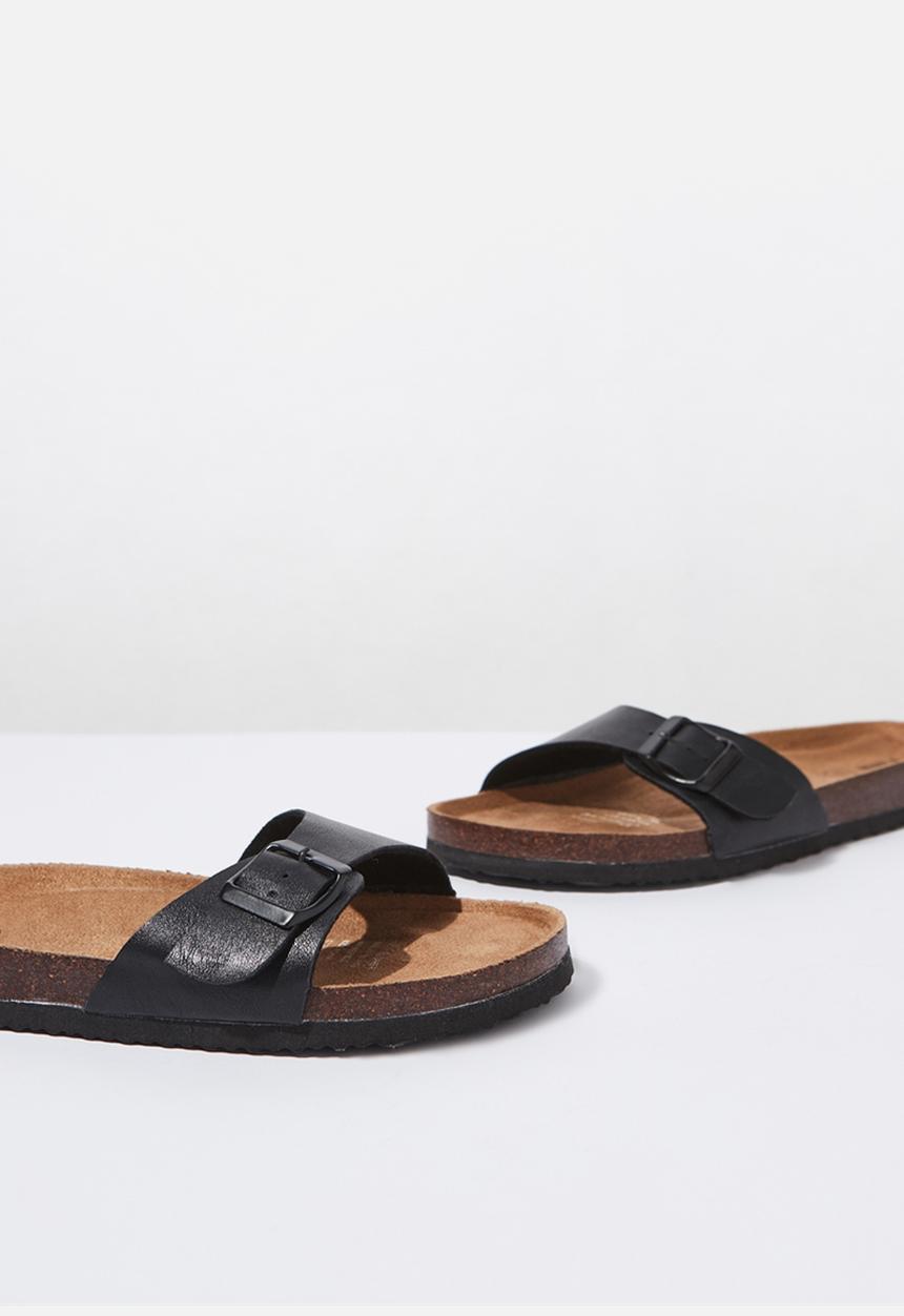 Cotton On - Rex single buckle slide - black