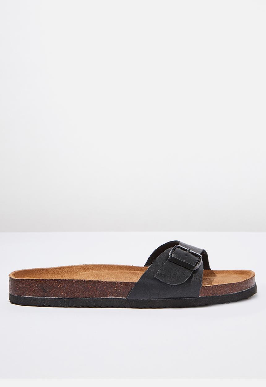 Cotton On - Rex single buckle slide - black