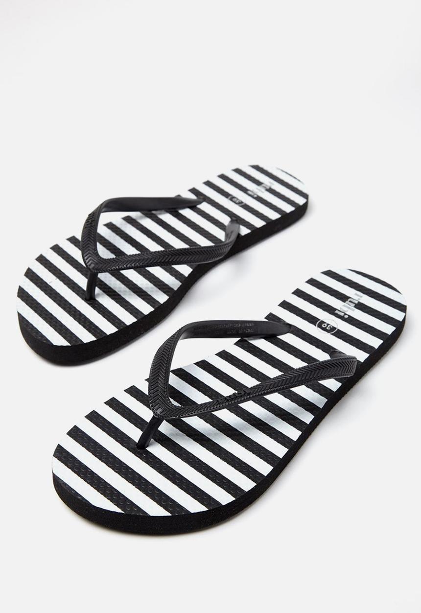 Cotton On - Rubi thong - black & white stripe