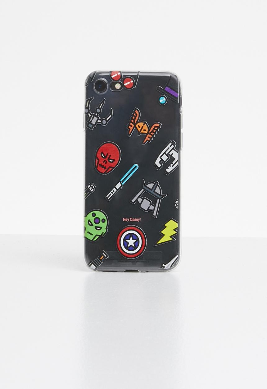 Hey Casey - Superhero icons phone case - mutli