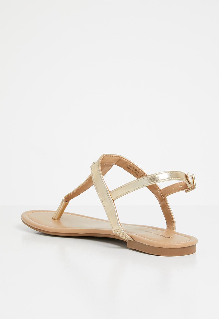 Call It Spring - Jadene t-bar sandals - gold