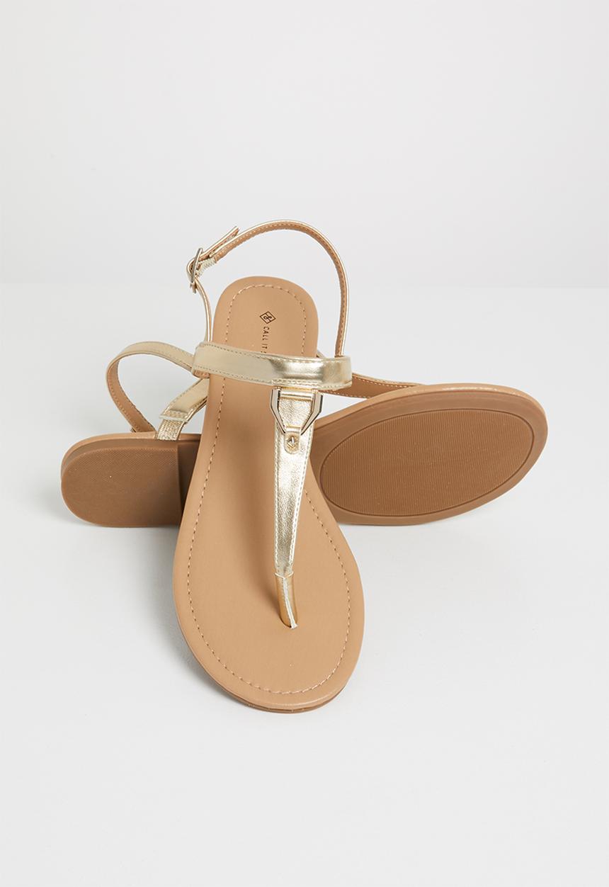Call It Spring - Jadene t-bar sandals - gold
