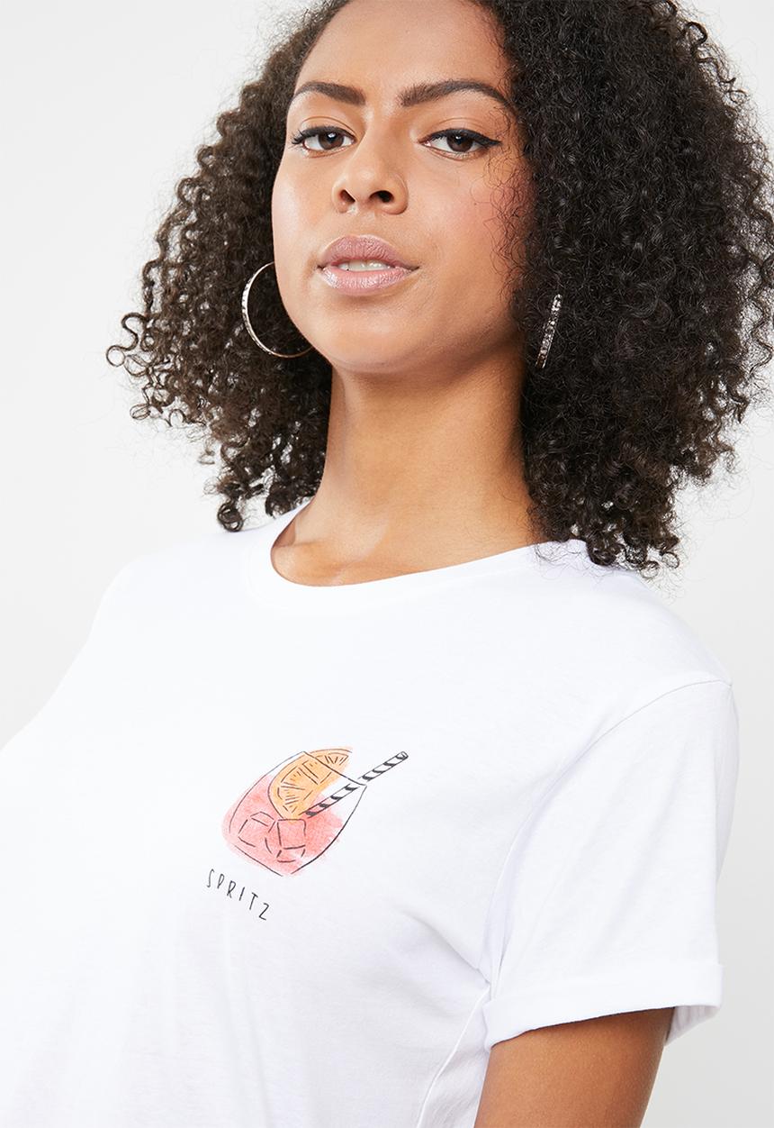 Cotton On - Tbar fox graphic T-shirt - white 