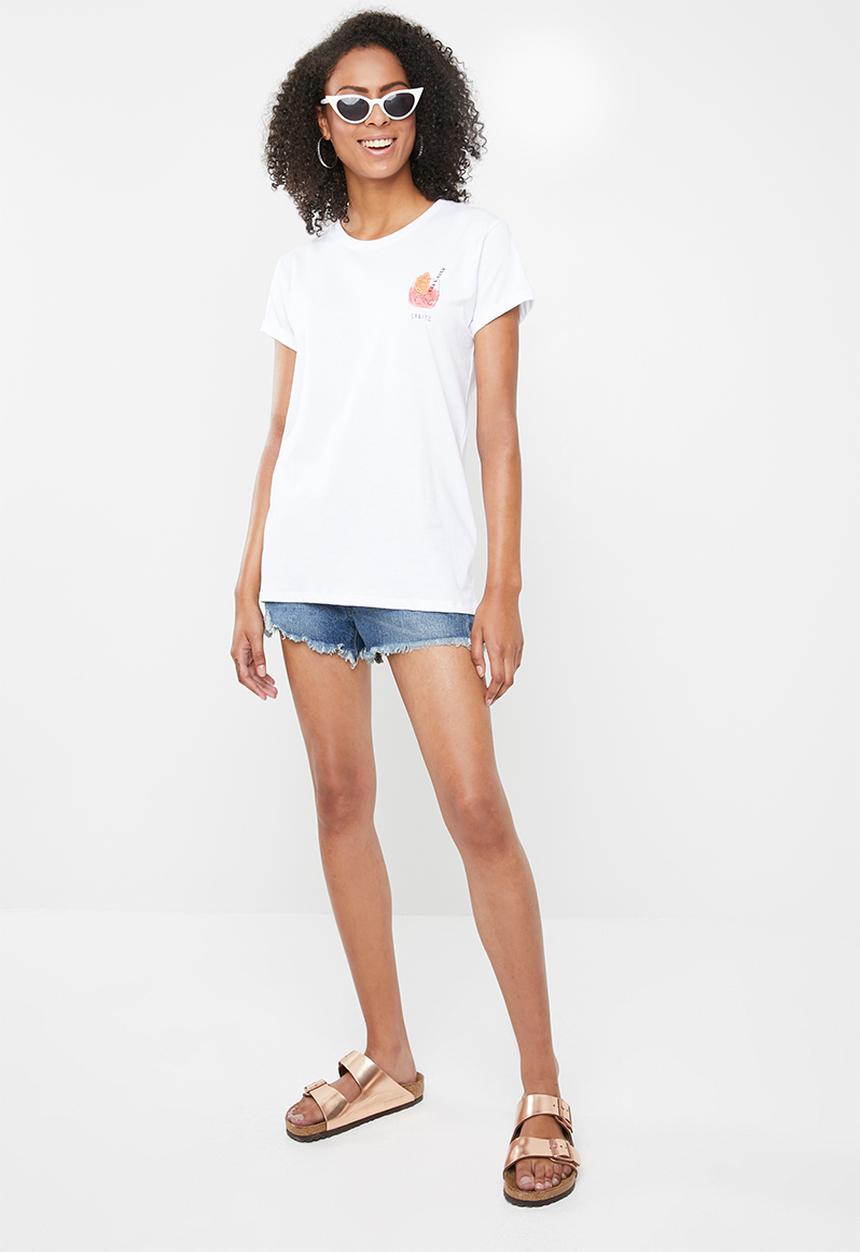 Cotton On - Tbar fox graphic T-shirt - white 