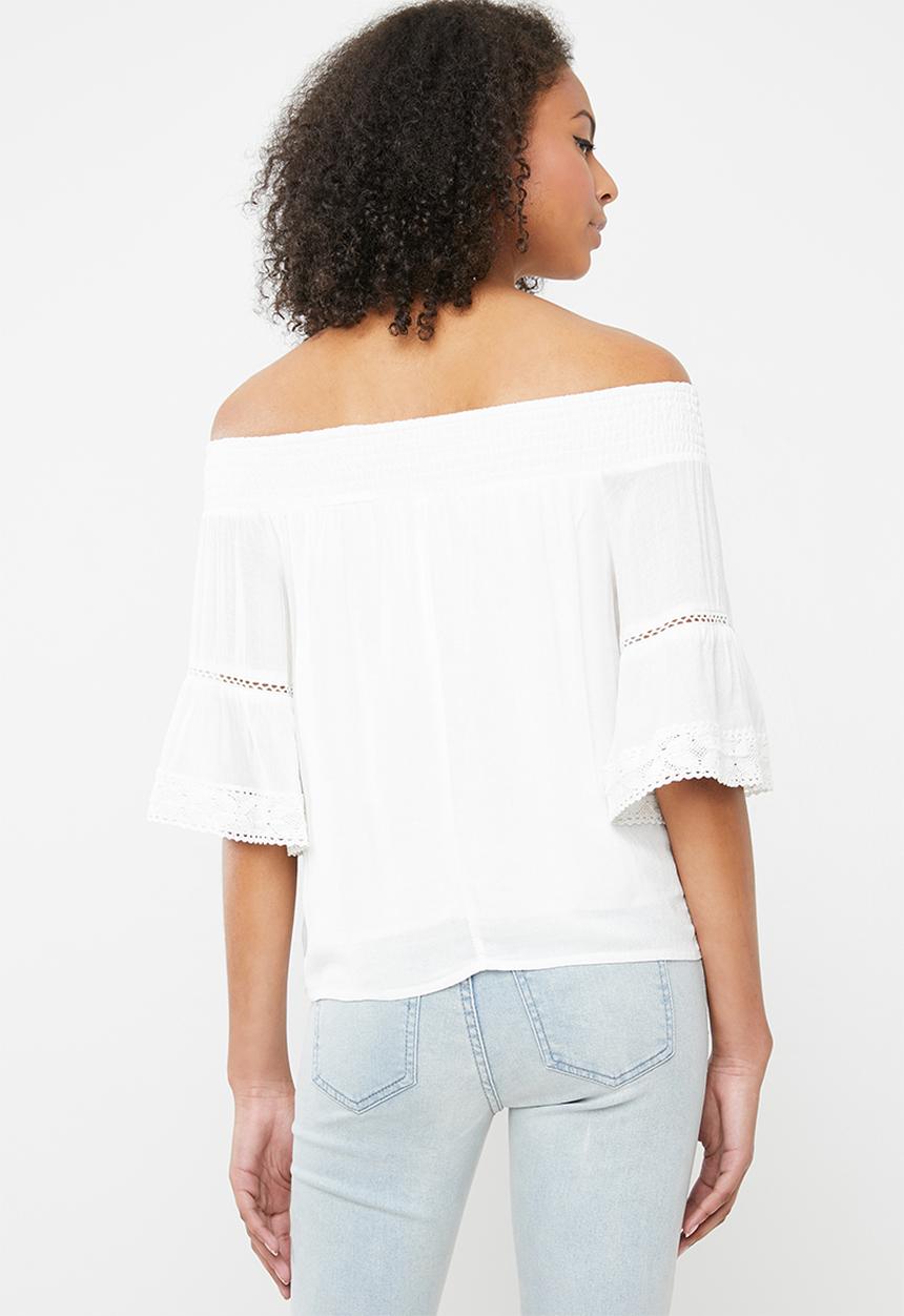 Cotton On - Connie off the shoulder top - white