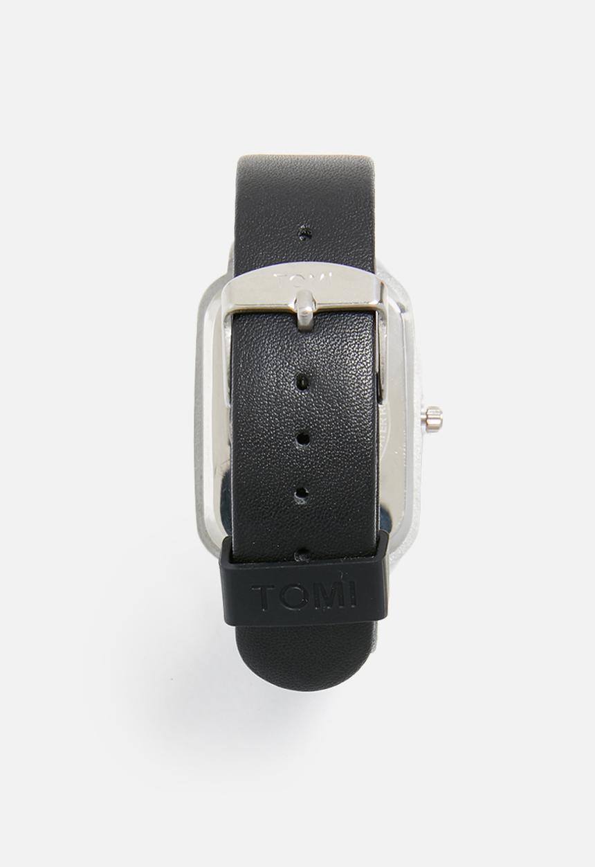 TOMI - Square up time watch - black