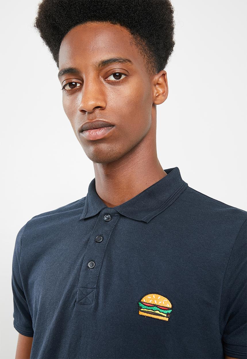 Brave Soul - Rustler short sleeve polo - navy