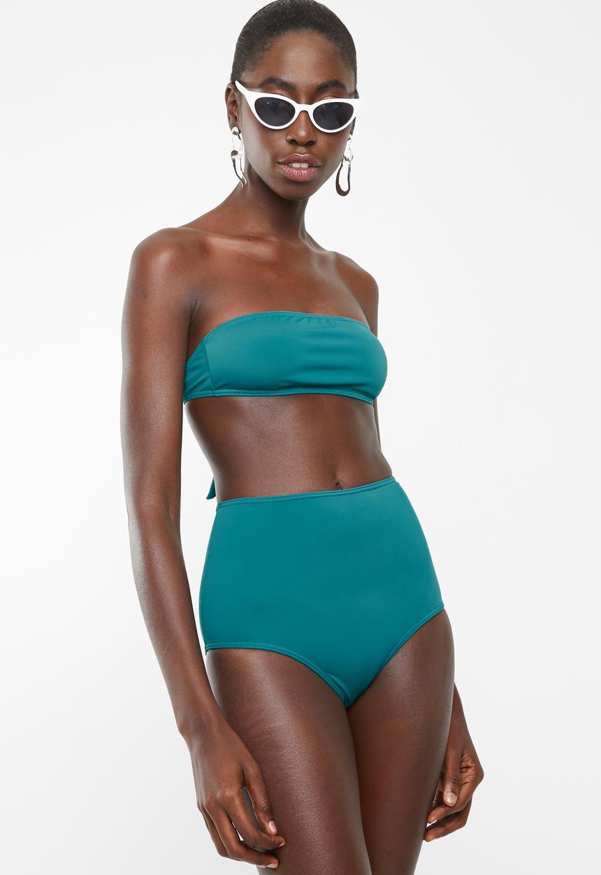 Lithe - High waisted bikini bottom - green