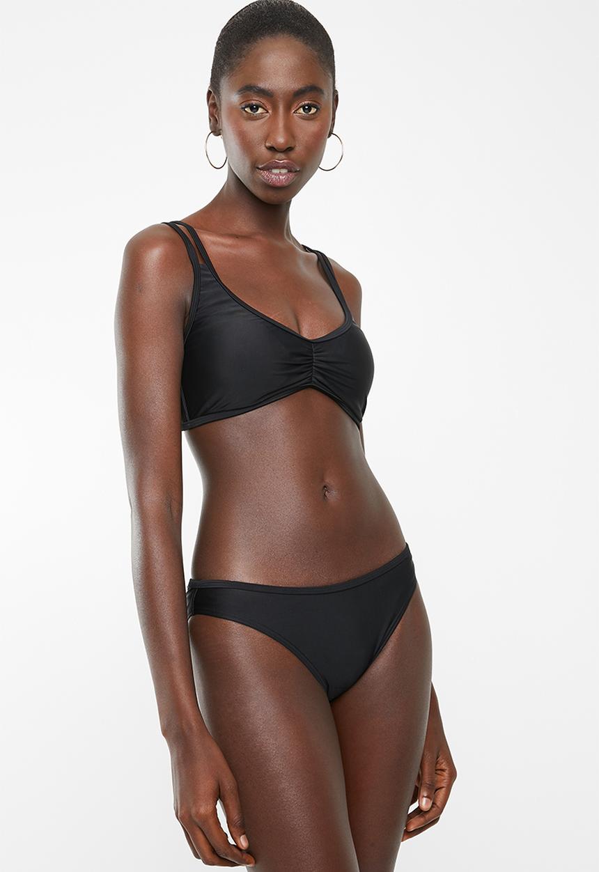PIHA - Gathered brazilian bottom - black