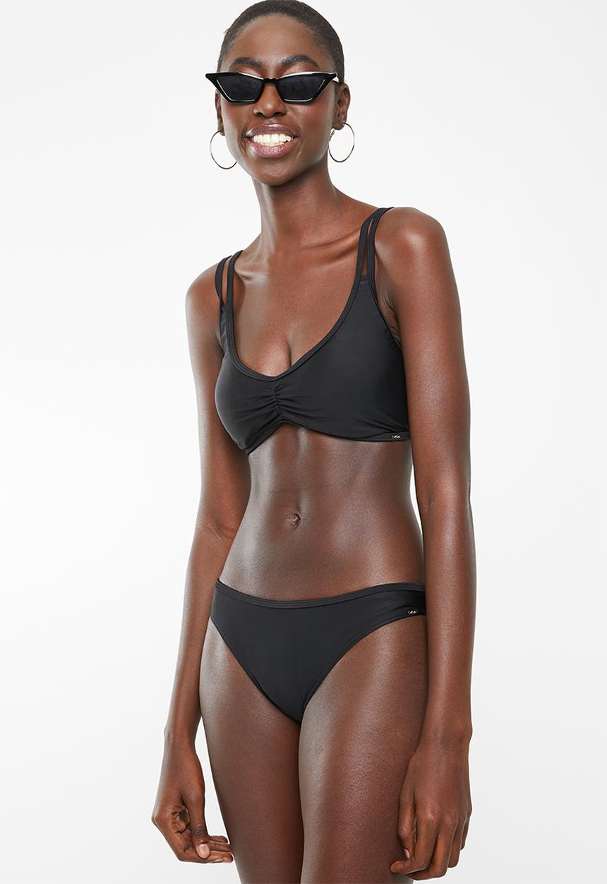 PIHA - Gathered brazilian bottom - black