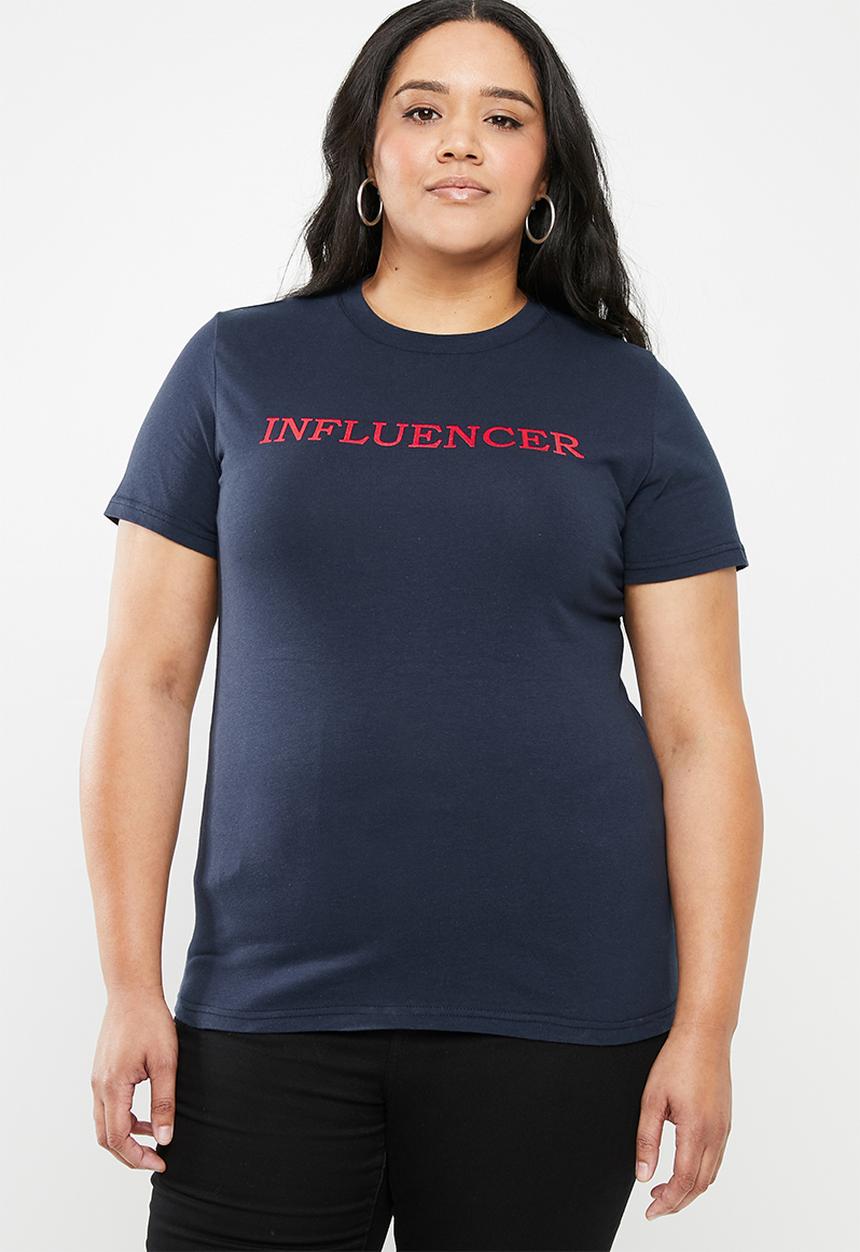 STYLE REPUBLIC PLUS - Influencer T-shirt - navy