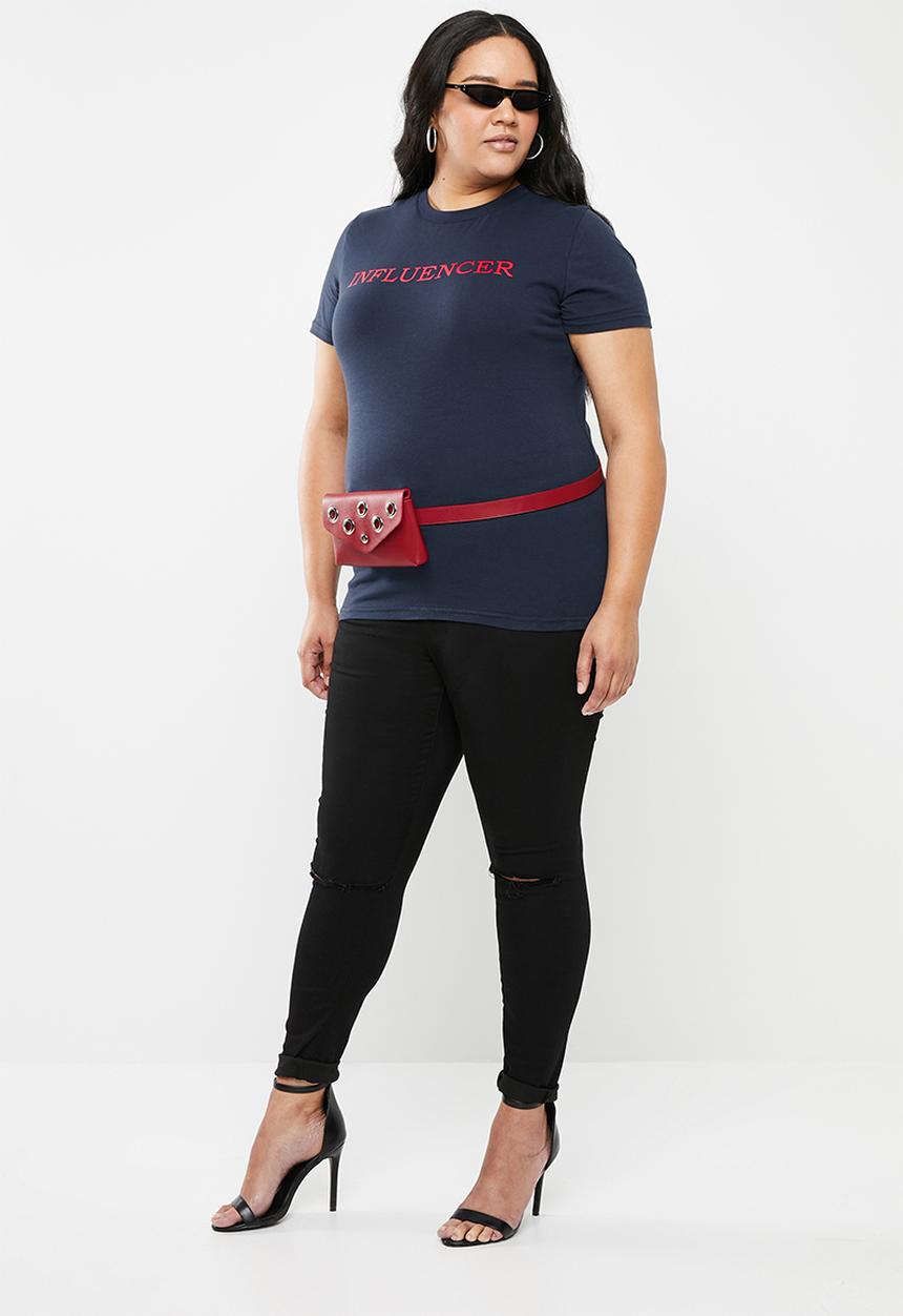 STYLE REPUBLIC PLUS - Influencer T-shirt - navy