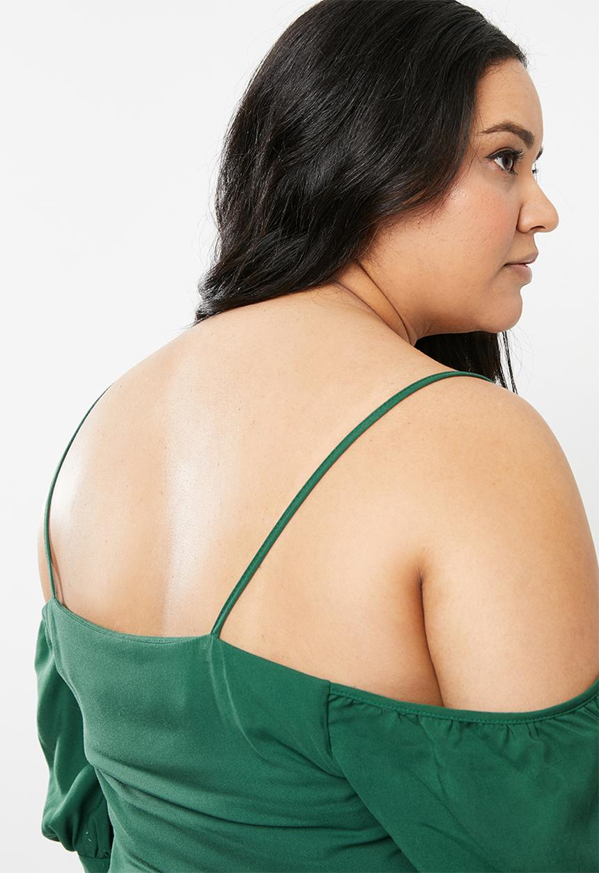 STYLE REPUBLIC PLUS - Cold shoulder blouse - green