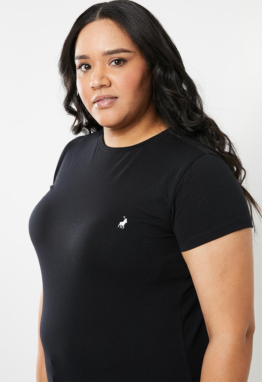 POLO - Plus Allie Pony Stretch Tee - Black