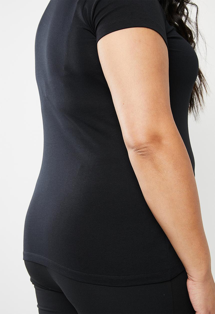POLO - Plus Allie Pony Stretch Tee - Black